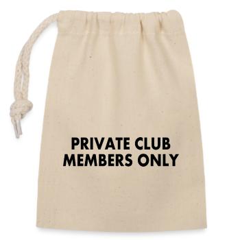 private club members only - Sac cadeau en coton avec cordon (14 x 20 cm) - nature - Devant