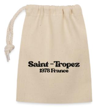 Saint Tropez - France - Côte d’Azur 1978 - Sac cadeau en coton avec cordon (14 x 20 cm) - nature - Devant