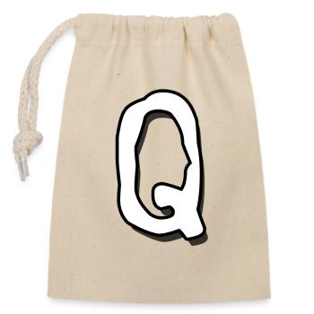 Q lettre cadeau d’Halloween - Sac cadeau en coton avec cordon (14 x 20 cm) - nature - Devant