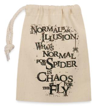 sagesse citations bouddha texte vie halloween - Sac cadeau en coton avec cordon (14 x 20 cm) - nature - Devant