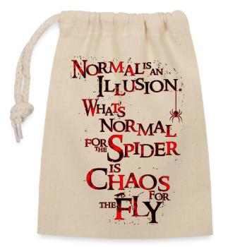 sagesse citations bouddha texte vie halloween - Sac cadeau en coton avec cordon (14 x 20 cm) - nature - Devant