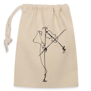Violin - Closable cotton gift bag (14x20cm) - nature - Front