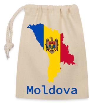 Republik Moldau - Verschließbarer Geschenkbeutel aus Baumwolle (14x20cm) - Natur - Vorne