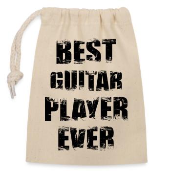 Bester Gitarrist - Verschließbarer Geschenkbeutel aus Baumwolle (14x20cm) - Natur - Vorne