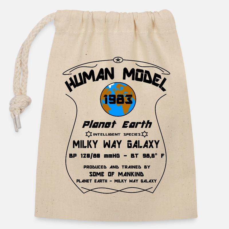 1983 - Verschließbarer Geschenkbeutel aus Baumwolle (14x20cm) - Natur