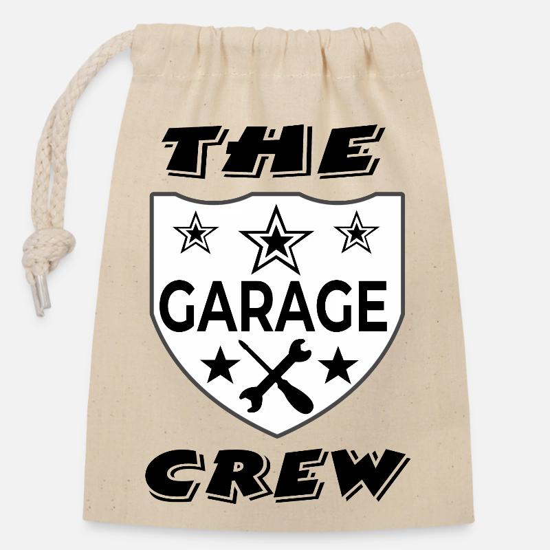 Garage - Verschließbarer Geschenkbeutel aus Baumwolle (14x20cm) - Natur