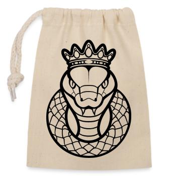Noble Serpent Majesty - Closable cotton gift bag (14x20cm) - nature - Front