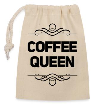 Dictons amusants sur le café - Sac cadeau en coton avec cordon (14 x 20 cm) - nature - Devant
