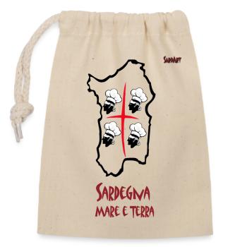 Sardegna - Mare e Terra - Closable cotton gift bag (14x20cm) - nature - Front