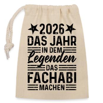 2026 L’année où les légendes obtiennent leur diplôme de fin d’études secondaires - Sac cadeau en coton avec cordon (14 x 20 cm) - nature - Devant