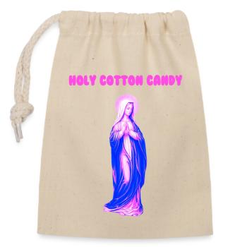 Holy Cotton Candy Vierge Marie Pop - Sac cadeau en coton avec cordon (14 x 20 cm) - nature - Devant