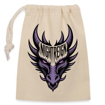 Dragon de la Nuit Violette - Règne de la Nuit - Sac cadeau en coton avec cordon (14 x 20 cm) - nature - Devant