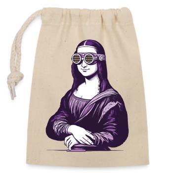 MONA iA - geek & scifi - Sac cadeau en coton avec cordon (14 x 20 cm) - nature - Devant