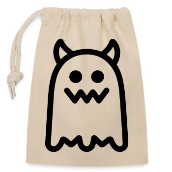 monster - Closable cotton gift bag (14x20cm) - nature - Front