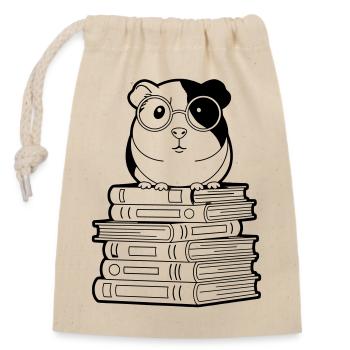 Guinea Pig Books Nerd Contour - Closable cotton gift bag (14x20cm) - nature - Front