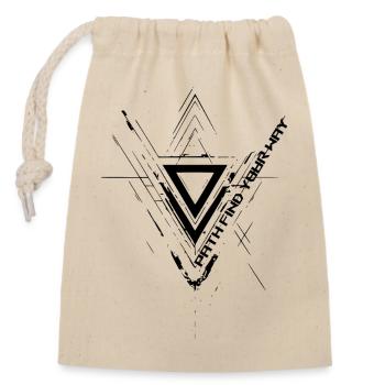 Path Find Your Way - Closable cotton gift bag (14x20cm) - nature - Front
