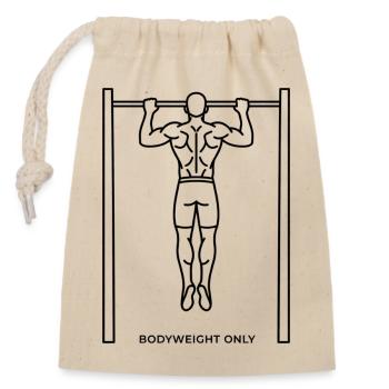 Calisthénie Entraînement au poids du corps Fitness Force - Sac cadeau en coton avec cordon (14 x 20 cm) - nature - Devant