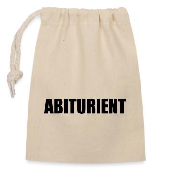 abiturient - Verschließbarer Geschenkbeutel aus Baumwolle (14x20cm) - Natur - Vorne