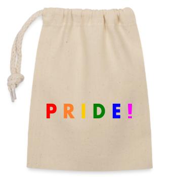 Pride - Verschließbarer Geschenkbeutel aus Baumwolle (14x20cm) - Natur - Vorne