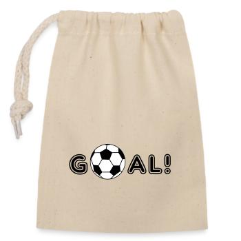 But de football - Sac cadeau en coton avec cordon (14 x 20 cm) - nature - Devant