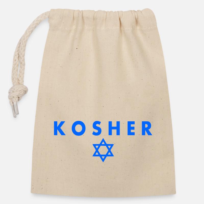 Kosher - Closable cotton gift bag (14x20cm) - nature