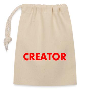 Creator - Sac cadeau en coton avec cordon (14 x 20 cm) - nature - Devant