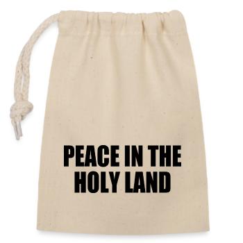 Peace in the holy land - Sac cadeau en coton avec cordon (14 x 20 cm) - nature - Devant