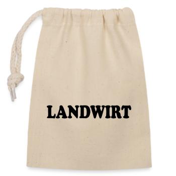 Landwirt - Verschließbarer Geschenkbeutel aus Baumwolle (14x20cm) - Natur - Vorne