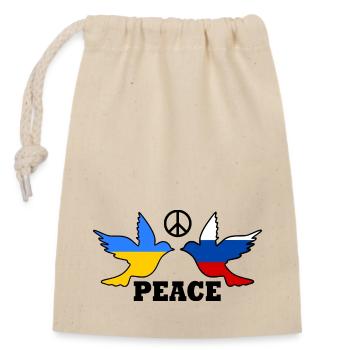 Ukraine - Sac cadeau en coton avec cordon (14 x 20 cm) - nature - Devant