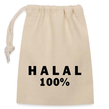 Halal حلال - Closable cotton gift bag (14x20cm) - nature - Front