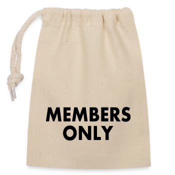 Members only - Sac cadeau en coton avec cordon (14 x 20 cm) - nature - Devant