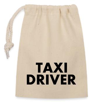 Taxi driver Taxifahrer - Verschließbarer Geschenkbeutel aus Baumwolle (14x20cm) - Natur - Vorne
