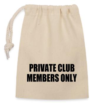 private club members only - Sac cadeau en coton avec cordon (14 x 20 cm) - nature - Devant