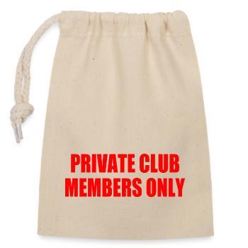 private club members only - Sac cadeau en coton avec cordon (14 x 20 cm) - nature - Devant