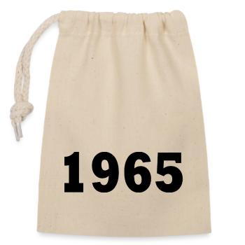 1965 - Sac cadeau en coton avec cordon (14 x 20 cm) - nature - Devant