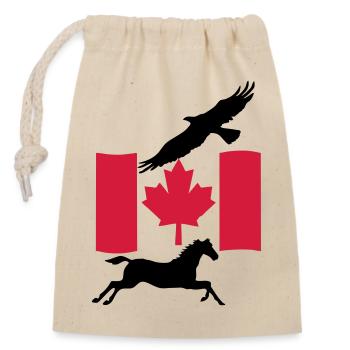 Liberté au Canada Don du Canada - Sac cadeau en coton avec cordon (14 x 20 cm) - nature - Devant