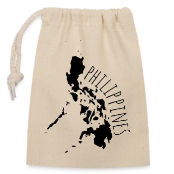 Philippines - Verschließbarer Geschenkbeutel aus Baumwolle (14x20cm) - Natur - Vorne