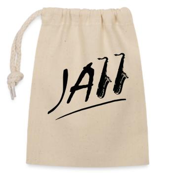 Jazz - Sac cadeau en coton avec cordon (14 x 20 cm) - nature - Devant