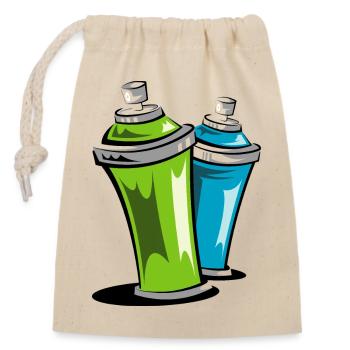 sprayer symbol dose dosen street art colors - Verschließbarer Geschenkbeutel aus Baumwolle (14x20cm) - Natur - Vorne