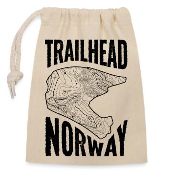 Mountain Bike T-Shirt Trailhead Norway - Closable cotton gift bag (14x20cm) - nature - Front