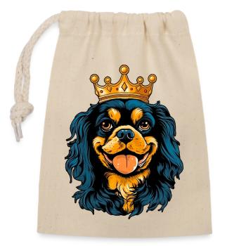 Kavalier König Charles Spaniel - Verschließbarer Geschenkbeutel aus Baumwolle (14x20cm) - Natur - Vorne
