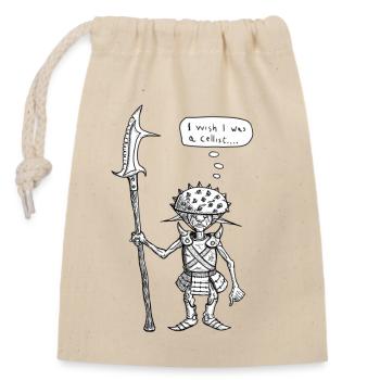 Garde gobelin déprimé - Sac cadeau en coton avec cordon (14 x 20 cm) - nature - Devant