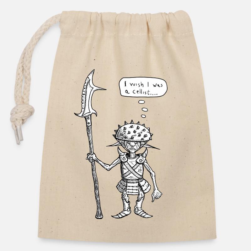 Depressed Goblin Guard - Closable cotton gift bag (14x20cm) - nature