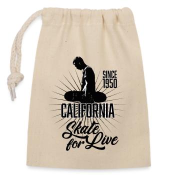 Skate For Live - Sac cadeau en coton avec cordon (14 x 20 cm) - nature - Devant