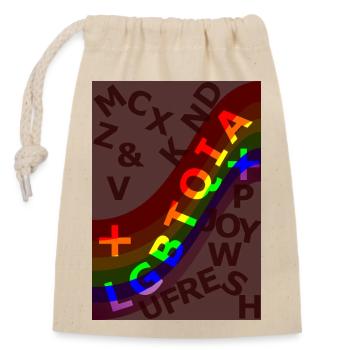 lgbtqia+ pride design contest 2024 - Verschließbarer Geschenkbeutel aus Baumwolle (14x20cm) - Natur - Vorne