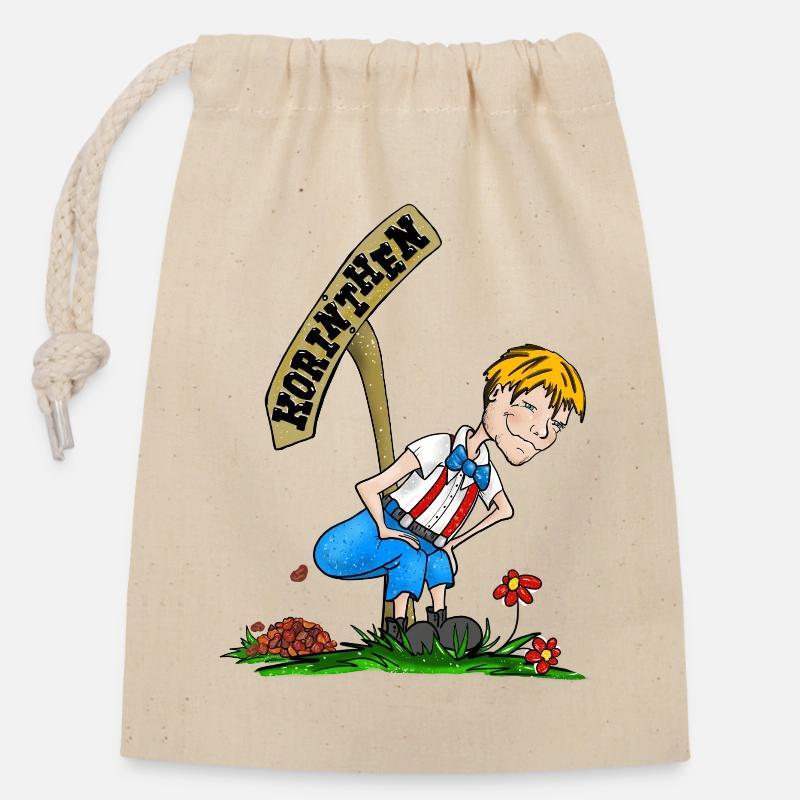 Korinthenkacker blond - Verschließbarer Geschenkbeutel aus Baumwolle (14x20cm) - Natur