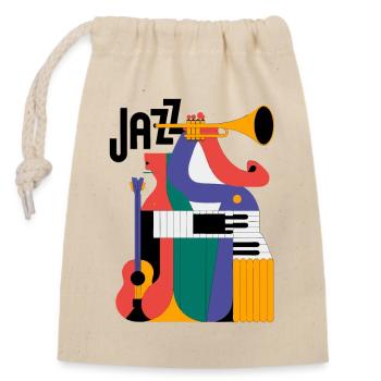 Conception de composition musicale astucieuse - Sac cadeau en coton avec cordon (14 x 20 cm) - nature - Devant