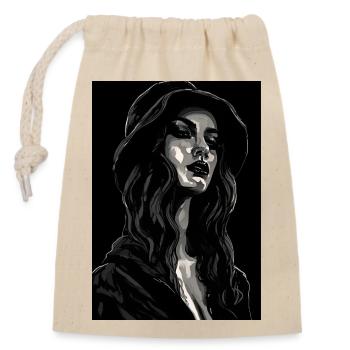 Shadow Play of Elegance - Closable cotton gift bag (14x20cm) - nature - Front