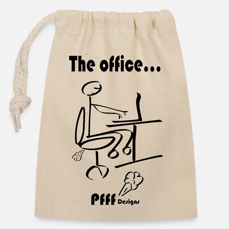 the office pfff - Verschließbarer Geschenkbeutel aus Baumwolle (14x20cm) - Natur