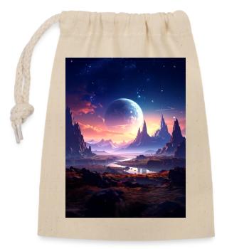 Fantasy Planet Mystery - Closable cotton gift bag (14x20cm) - nature - Front